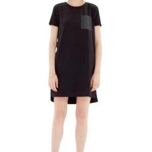 EUC J.Crew Leather Pocket Shift Dress C9033